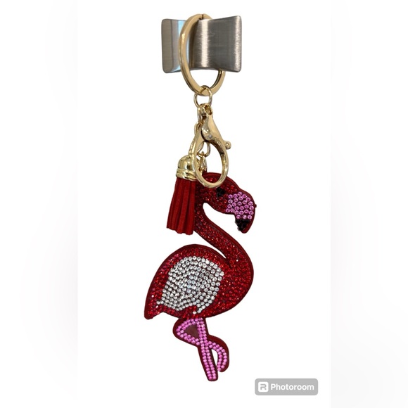 Flamingo Bling Keychain/Bag Charm - Picture 1 of 2